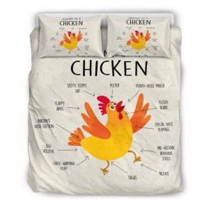 Anatomy of a Chicken Bedding Set Queen