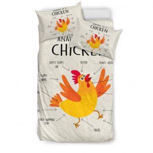 Anatomy of a Chicken Bedding Set Twin