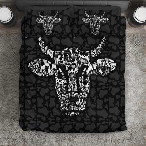 Cow Head Doodle Bedding Set