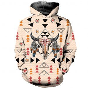 Cow Native Skull 3D Hoodie (1)