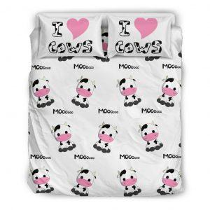 i love cows moooo bedding set queen