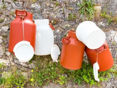 cans for storing milk