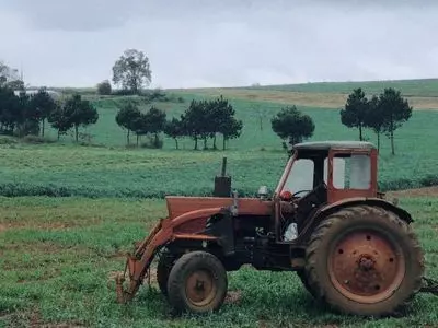 tractor on a field